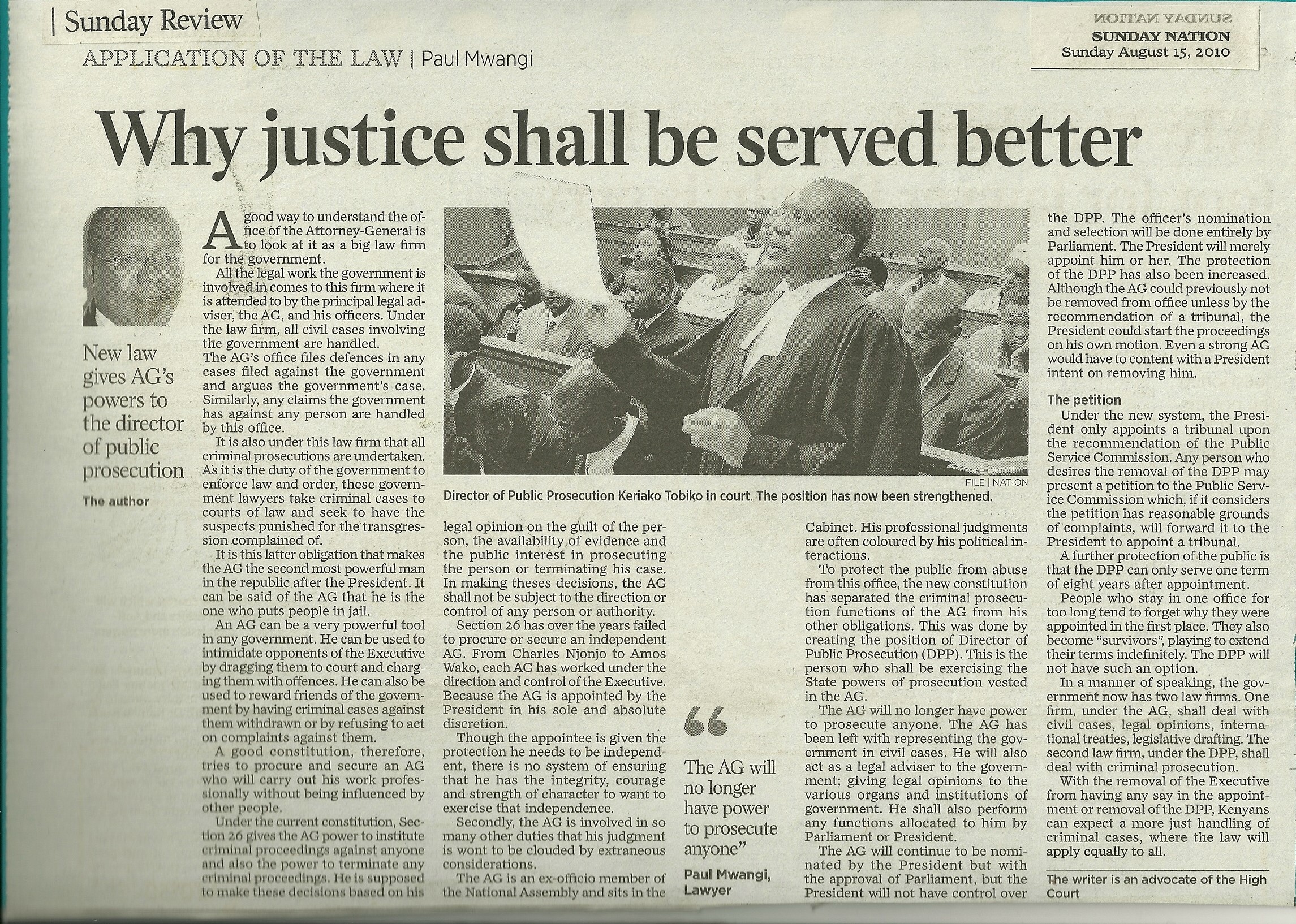 justice shall be served better – Verdict